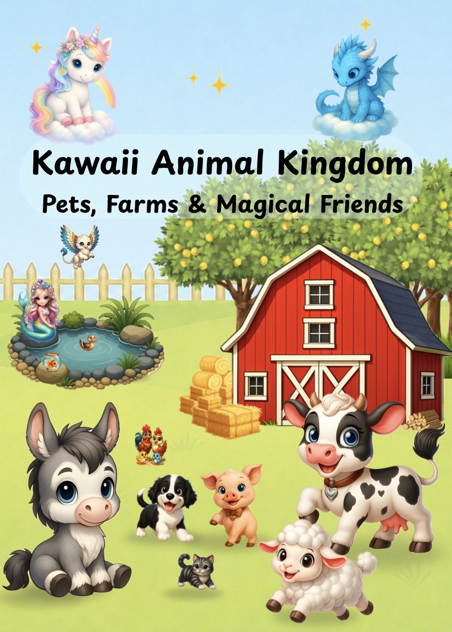 Kawaii Animal Kingdom: Pets, Farms & Magical Friends cover